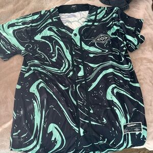 Slander DJ green and black jersey